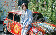 George_and_psychedelic_Mini_Cooper.jpg